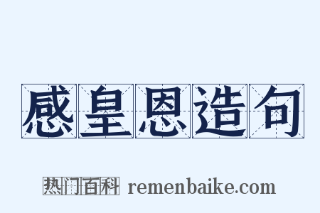 感皇恩造句是什么意思的图片